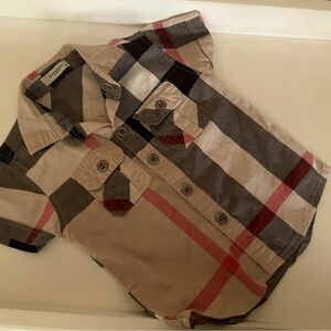 Boys’ Burberry London short sleeve nova check M